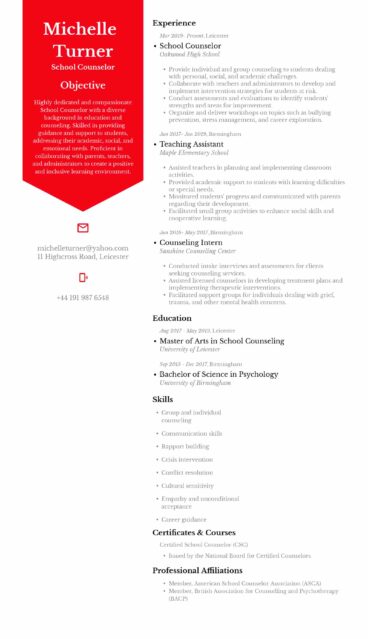 example of a combination cv
